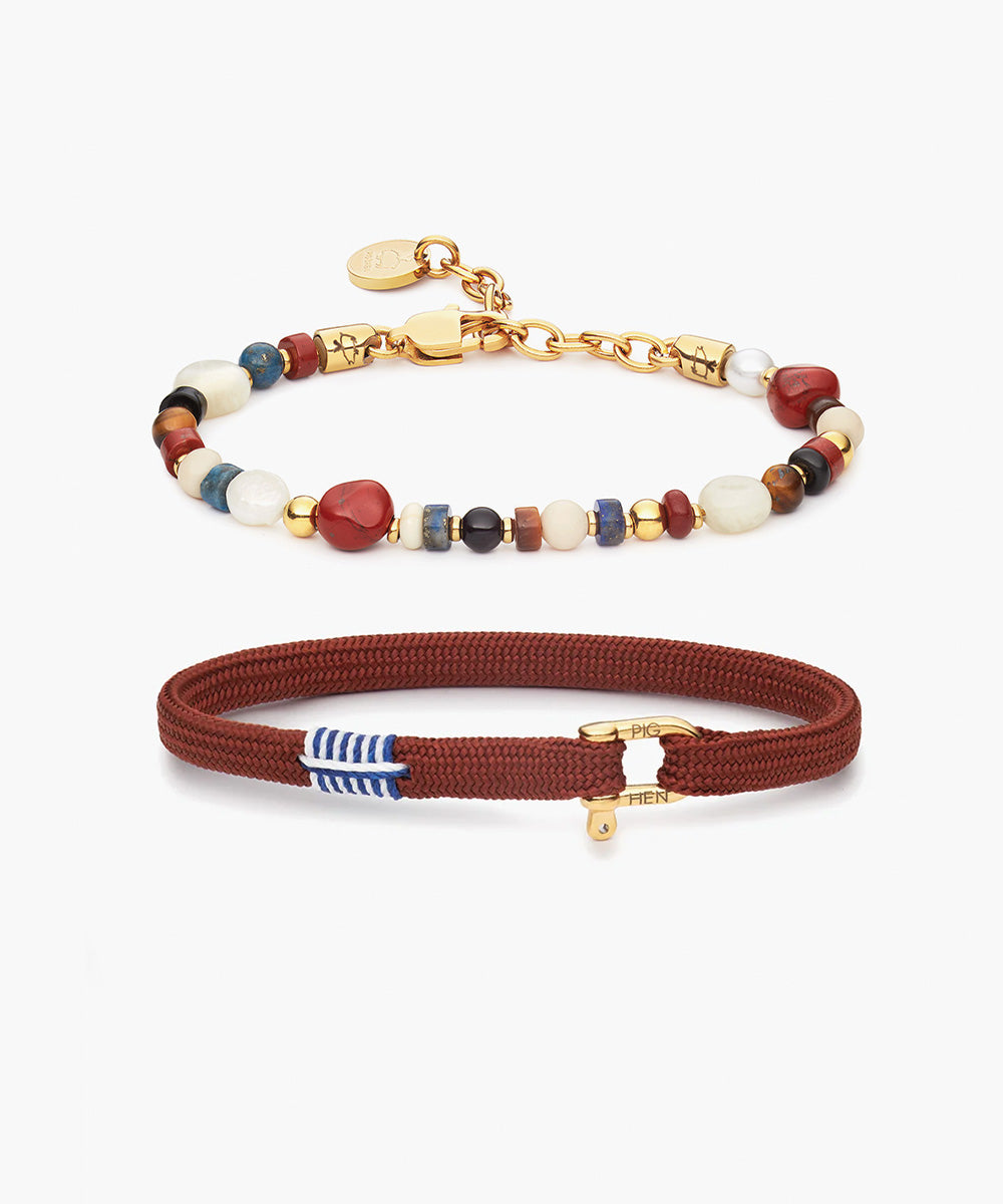 Franky Velvet Red & Mosaic Aurora Set