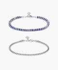 925 Sterling Silver Brontide Lapis Lazuli & Boxchain Set
