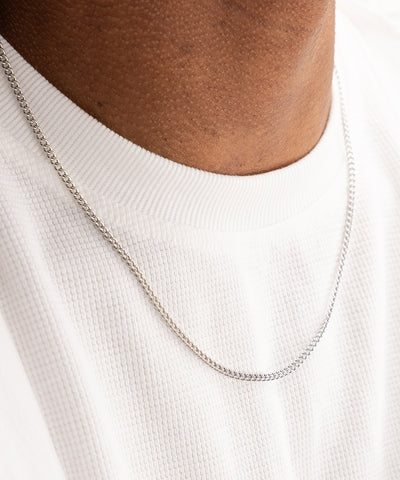 Curb Chain Necklace Silver