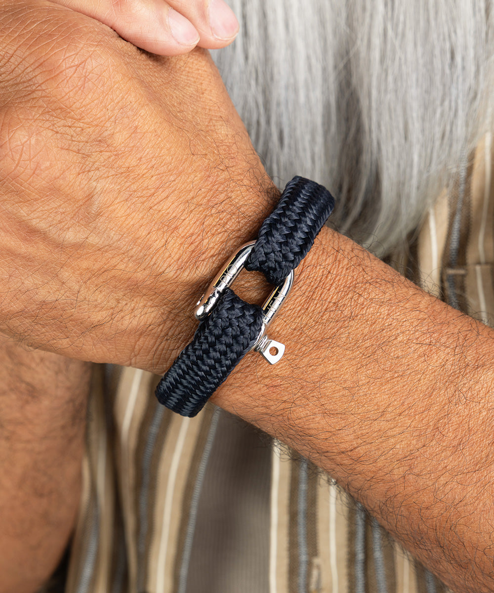 Gorgeous George Navy | Silver