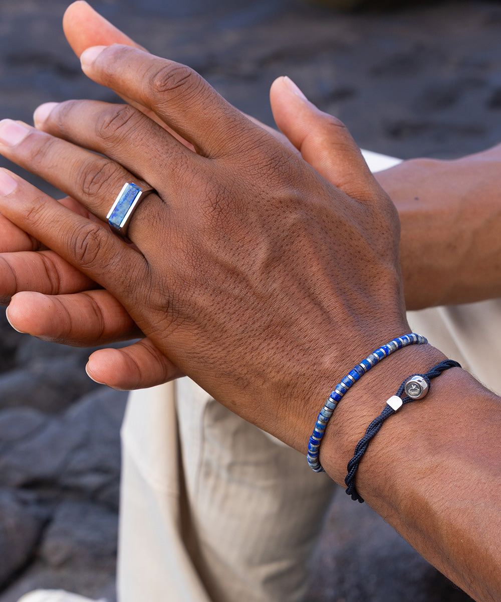 Signet Ring 7mm Lapis Lazuli | Silver