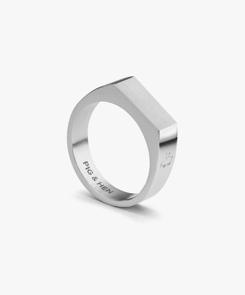 Signet Ring 6mm Slim Silver | Silver
